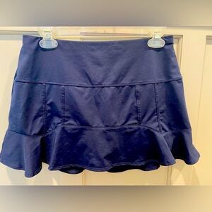 Lucky in Love Petal Midnight Blue M Skirt wShorts Tennis/Pickleball/Running/Golf